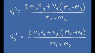 Final Velocity Formulas for Elastic Collision DERIVED