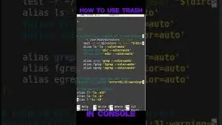 How to use Trash in console? 