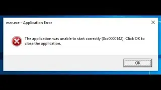 How to fix Windows 10 ESRV.EXE Application Error (0xc0000142)