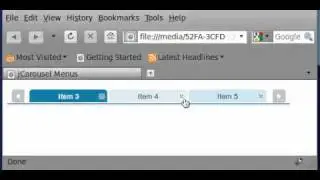 Menu carousel - Firefox