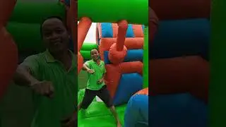 Have fun in the bouncy castle #funny #inflatable #bouncyhouse #happy
