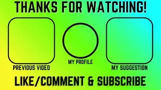 Free To Use Youtube Outro End Screen Ver Neon | 4K | 60FPS | Free Download