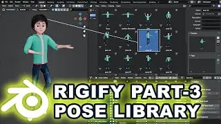 How to use Blender Pose Library || Rigify Full Course|| part-3 || Character Animation
