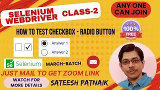 How To Work With Alerts In Selenium Webdriver | How To Test Checkbox & Radio Button In Selenium | QA