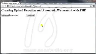 Creating Upload Function and Automatic Watermark with PHP, 1, Create Form on Index