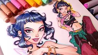 Huntrix ZOEY! Alcohol Markers Sketchbook Illustration