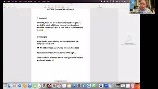 Network Marketing: Recruiting on social media messenger