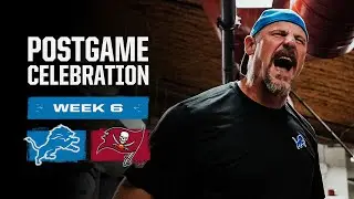 Lions vs. Buccaneers postgame locker room celebration