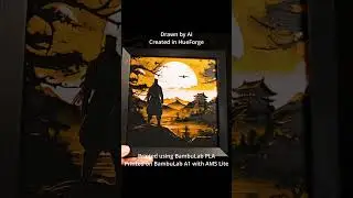 Ancient Japan - 3D Printed Depth Effect Art