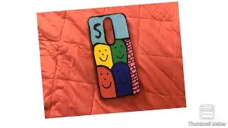 Customizing phone case with posca marker.