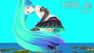 MMD giantess Miku Hatsune growth (B1 lost/D3 destruction/F1 vore motion)