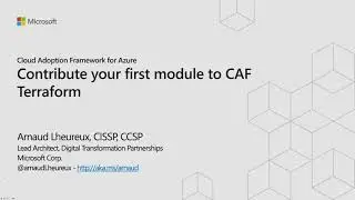 Writing your first contribution to CAF Terraform module