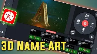 3D Name Art Letter Video Editing in Kinemaster | Malayalam | 3D letter Editing Tutorial | Sadiqtalks