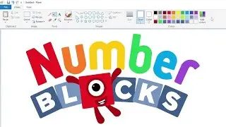 How to draw the Numberblocks logo using MS Paint | How to draw on your computer