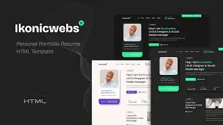 Ikonicwebs - Personal Portfolio Resume HTML Template