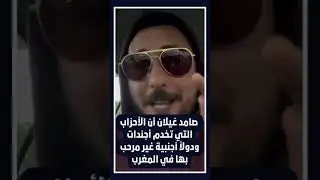 صامد غيلان أن الأحزاب التي تخدم أجندات ودولاً أجنبية غير مرحب بها في المغرب