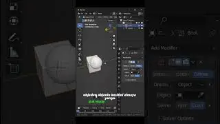 Sıfırdan 1 dakikada Blender Öğren (Boolean Modifier)