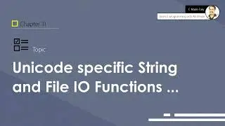 Unicode specific String and File IO Functions - in C Language