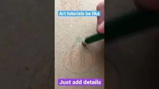 Art tutorials be like( pumpkin drawing)