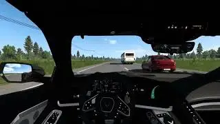 ETS2. Russian Combo Map. Speed driving. Chevrolet Corvette stingray C8