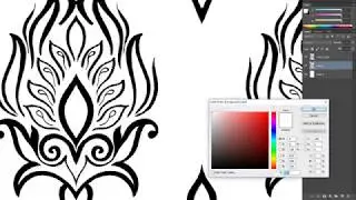 how to draw freehand damask on photoshop.