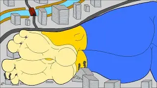 LOLA BUNNY FURRY GIANTESS FEET SOLES PAWS UNAWARE CITY DESTRUCTION DRAWING TIMELAPSE SPEEDPAINTING