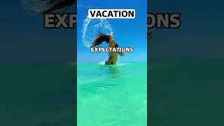 Beach Vacation Expectations VS Reality 😂 #funny 🏖 Girls Funny #funny #beach #travel #thrill #short