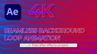 4K | Seamless | Waves Gradient | Background | Loop Animation