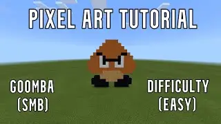 Minecraft Pixel Art Tutorial - Goomba (SMB)