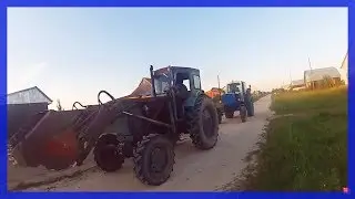 Заводим ЮМЗ с Буксира.