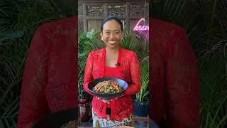 Jukut Tuung Megoreng or Stir Fry Apple Aubergine 🙏🏽😊 #bali #cookingclass #cookingclassesbali