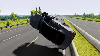 Car Crashes and Germany Autobahn Accidents - BeamNG.Drive