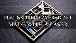 Laser Cut Layered Art Inspired by Frank Lloyd Wright