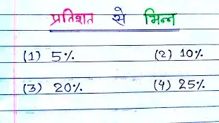 प्रतिशत को भिन्न में बदलना | pratishat ko bhinn me badlna | bhinn ko pratishat me बदलना | fraction