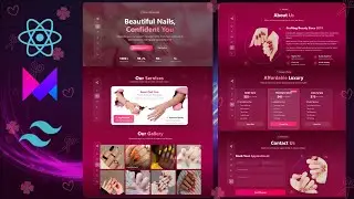 Hero Section || Animated Nail Art  Website with React Js + Tailwind CSS + Framer Motion 🎀✨ 