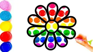 Bolalar uchun gul chizish|Drawing a flower Pop it for kids|Рисование цветка Поп ит для детей