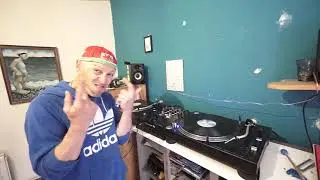 DJ MIXING 80'S GROOVES ON VINYL THE HARD WAY TUTORIAL DEMONSTRATION