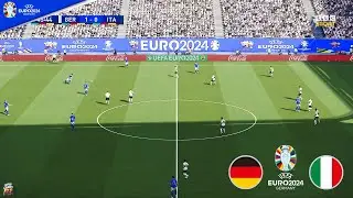 EURO 2024 🏆 GERMANY vs ITALY | EURO2024 Exclusive Mod PES 2021 | Ultra Realism Gameplay