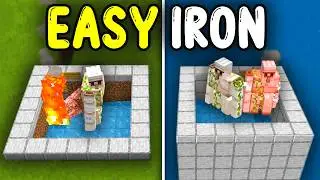 EASIEST IRON Farms Minecraft Bedrock 1.21/26.1+! (400+/H)