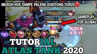 GINI CARA ROLE TANK TOP 1 GLOBAL DAN #TUTORIAL ATLAS TANK - MOBILE LEGENDS