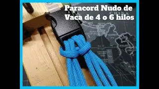 Paracord como hacer el NUDO DE VACA de 4 o 6 hilos