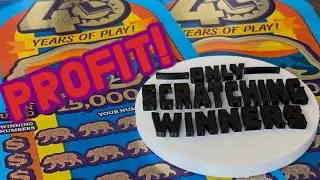 Profit on Back to Back Wins ‼️ 40 Years of Play #california #lottery #scratchers