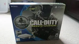 PS4 WHITE SLIM CLACIER  (CALL OF DUTY INFINITE WARFARE UNBOXING BUNDLE)