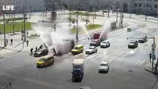 Видео сегодняшней дезинфекции в Москве