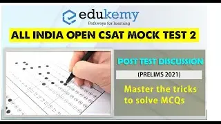 All India Open CSAT Mock Test 2 || Post Test Discussion || Prelims 2021