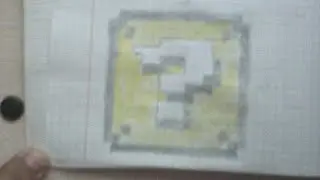 как рисовать лаки блок из Minecraft по клеточкам