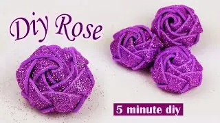 Look How You Can Make This Rose In 5 Minutes I DIY Rose Flower From Foamiran
