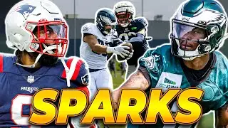 DeVonta Smith SHREDS Patriots + Eagles practice FIGHT erupts & Zack Baun losing starting job?