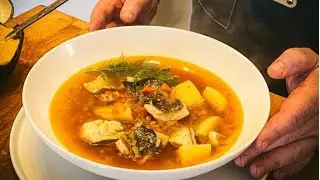 Рыбный суп / Моя любимая уха / Хрустящие тосты