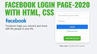 Facebook login page Design with HTML & CSS 2022